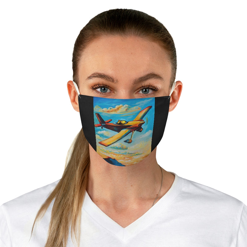 Home for Sunset Pilot Dog Fabric Face Mask