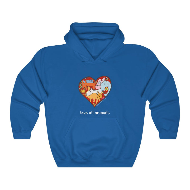 Love All Animals Unisex Hooded Sweatshirt
