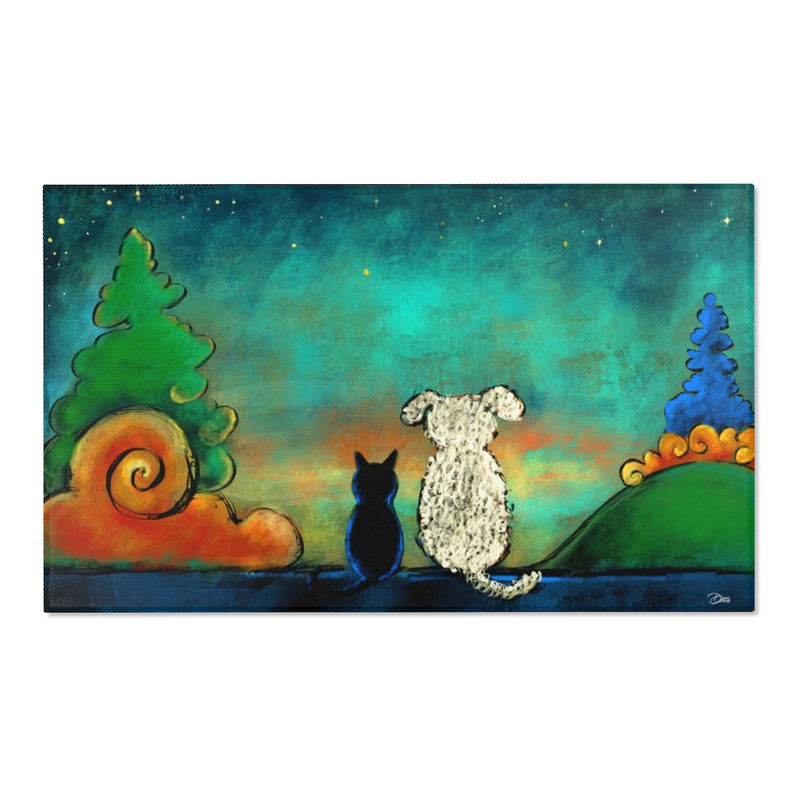 Friendship Dog and Cat Chenille Area Rugs | Doggie Lama