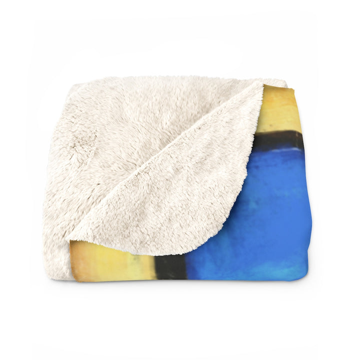 Cat Staring Contest Sherpa Fleece Blanket