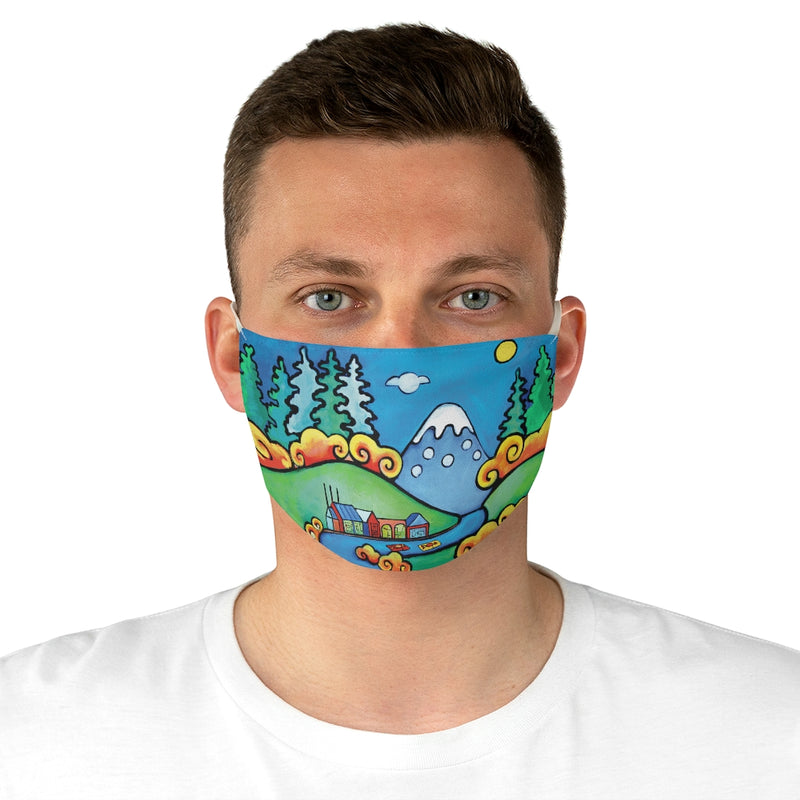 Oregon Whimsical Landscape Fabric Face Mask