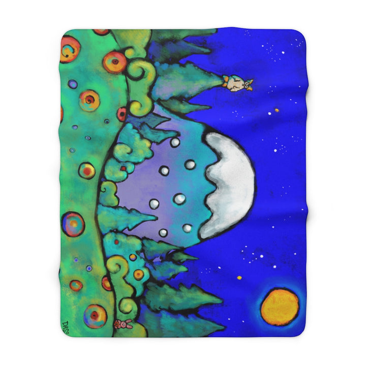 The Mountains are Calling Sherpa Fleece Blanket