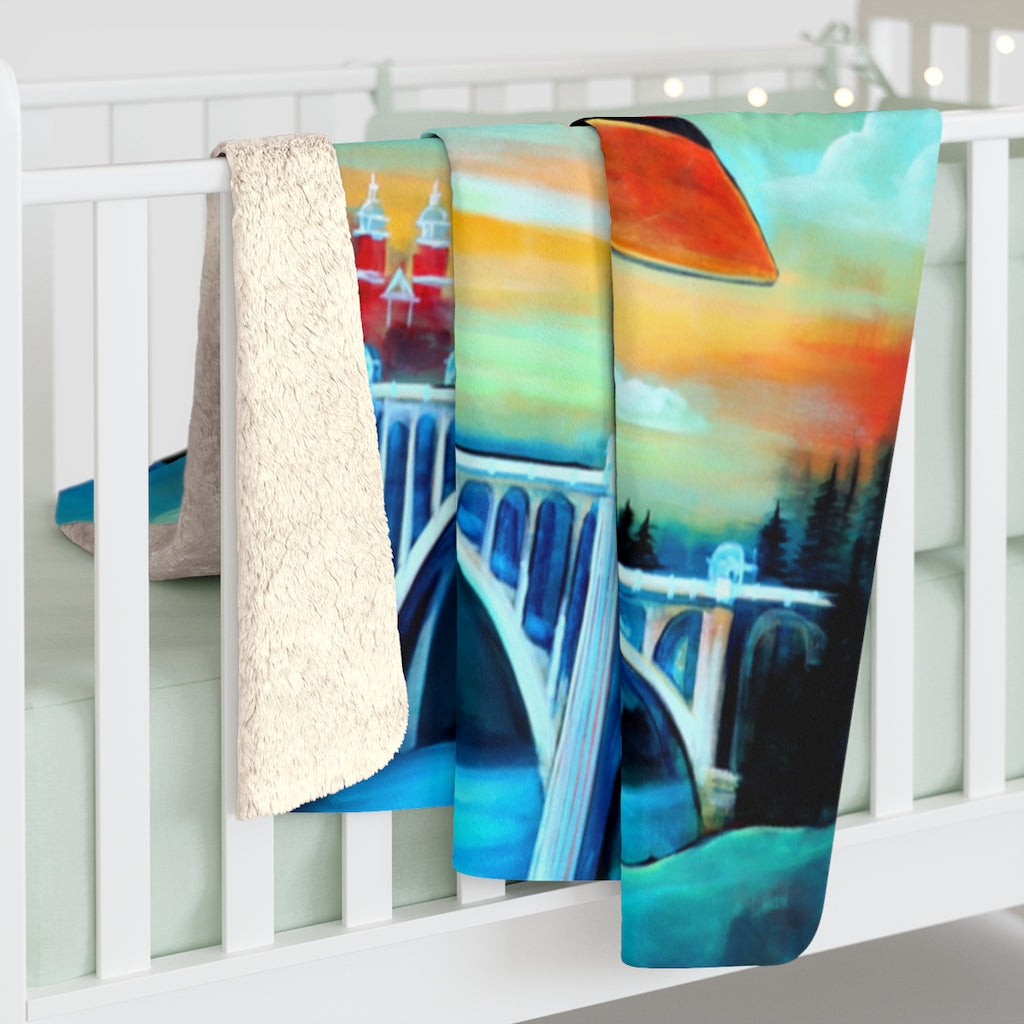 Pilot Dog Sherpa Fleece Blanket