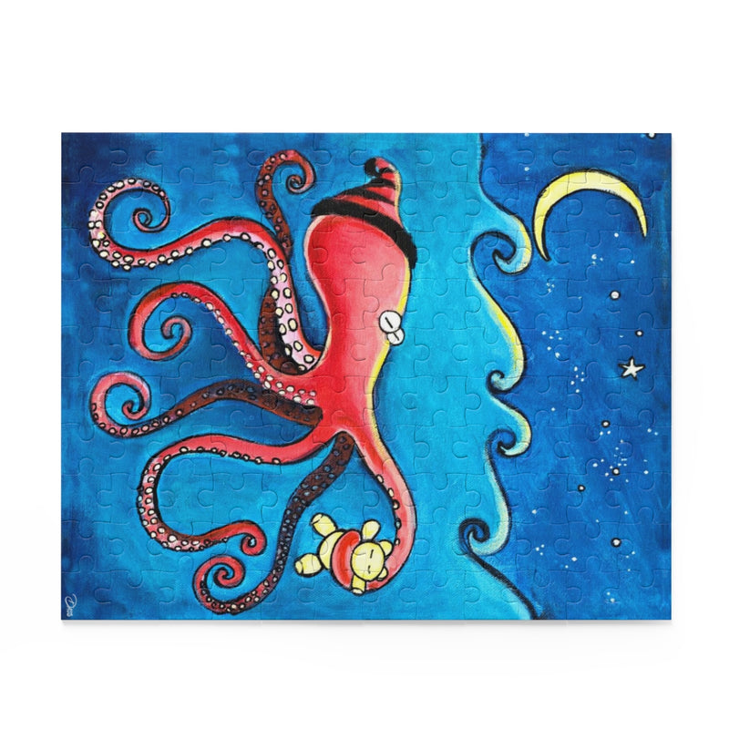 Bedtime (Octopus with Teddy Bear) Puzzle (120, 252, 500-Piece)