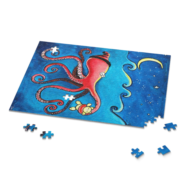 Bedtime (Octopus with Teddy Bear) Puzzle (120, 252, 500-Piece)