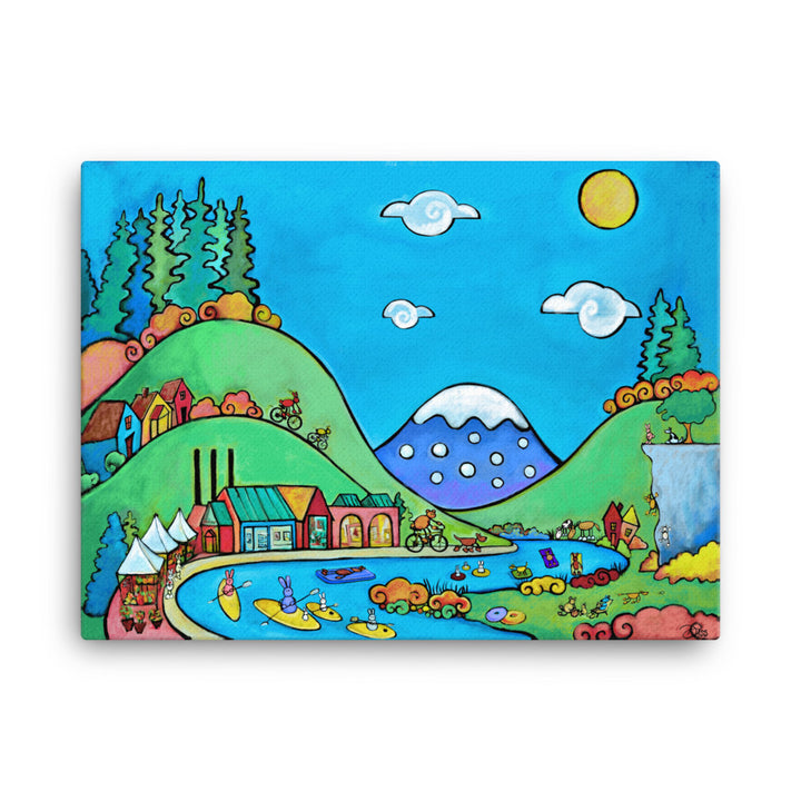 Whimsical Landscape on Canvas