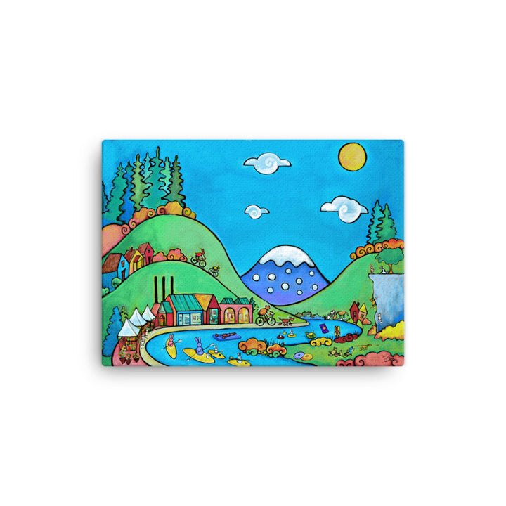 Whimsical Landscape on Canvas