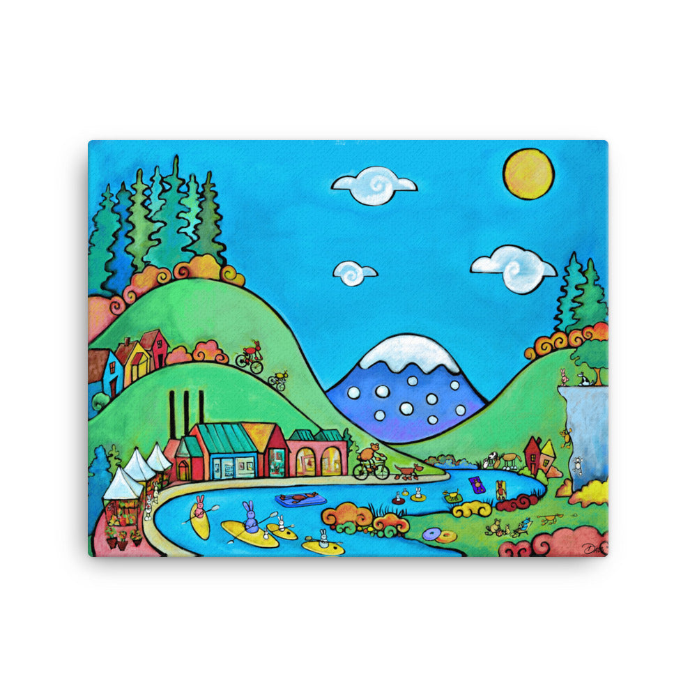 Whimsical Landscape on Canvas