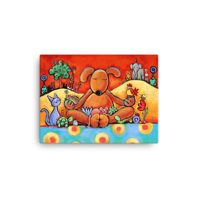 The Doggie Lama Canvas - Colorful Animal, Aviation, whimsical, Airstream, Quotes Art Kids, Pediatrics, Happy Art
